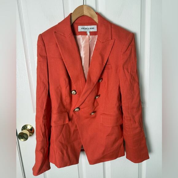 Veronica Beard Miller Stretch-Linen Dickey Jacket 4 - Picture 2 of 12